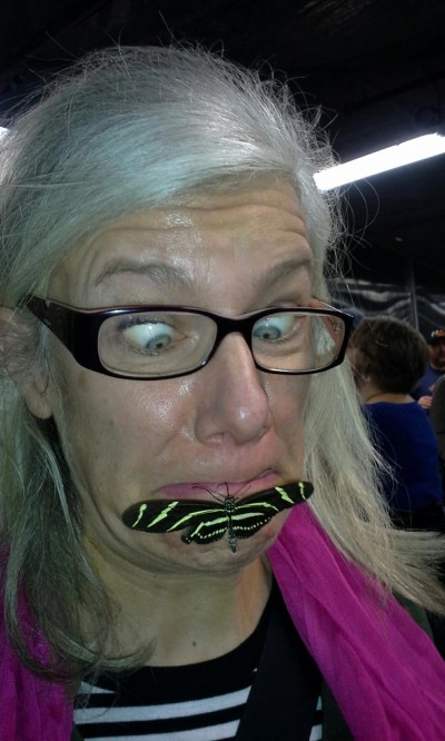 Steph with butterfly on face