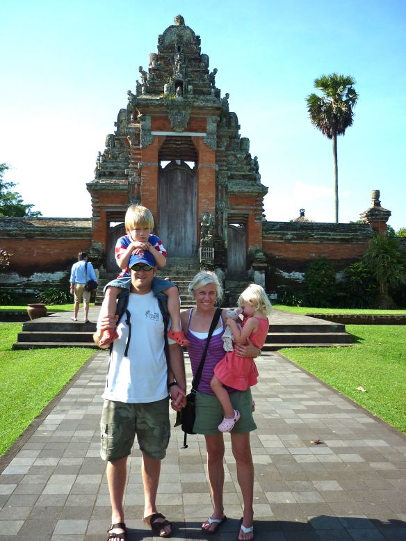 at the front of the royal temple