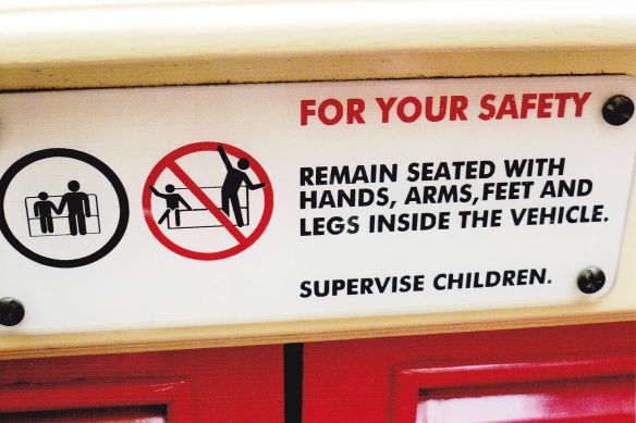 Small World sign for no dancing on the ride