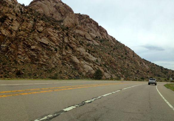 The granite rock walls of the canon of Fremont Co. in Colorado can be breathtaking and a bit intimidating. 2013.