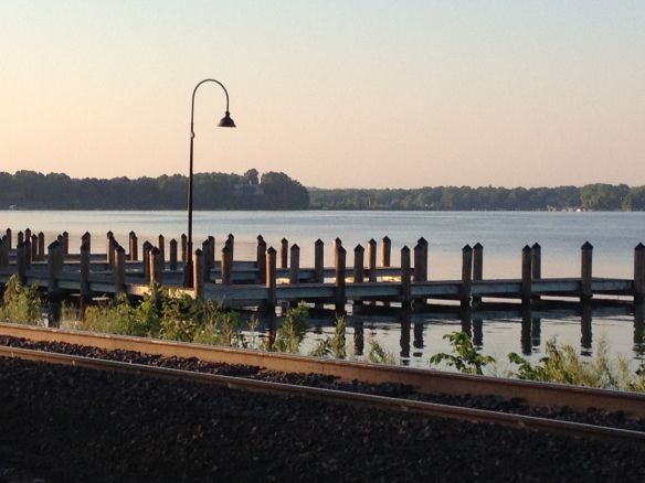 On the other side of the tracks — Lake Minnetonka.