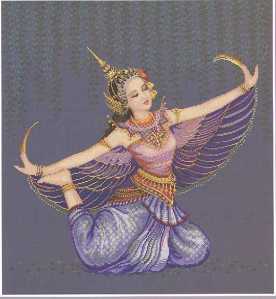 Images like this, albeit of a dancer from Thailand, helped add to my misperceptions about nails in Vietnam. (Manorah The Thai Dancer from http://www.myspclstitches.com/)