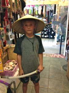 Eddie finds his souvenir. 