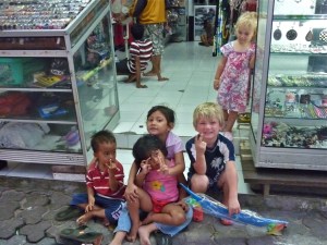 All the kids hanging out.