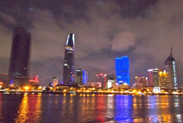 View of Ho Chi Minh City from the banks of the Saigon River in District 2. 