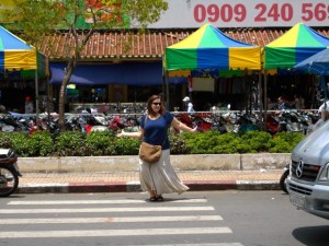 Deb across the street