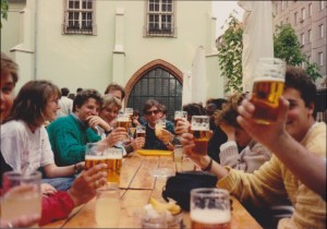 drinking beer in east berlin