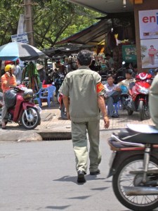 my escort returning to the other side