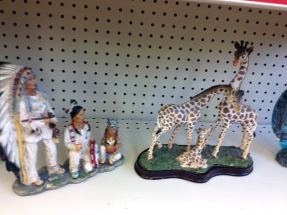 Native Americans from the plains checking out the residents from the savannah 