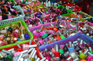 Nail polish at a Vietnamese market. 