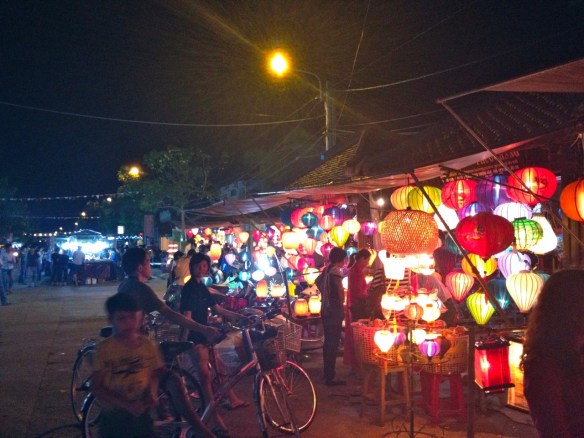 A night market in Hoi An, Vietnam.