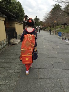 Suz walking quite well into the tourist arena.